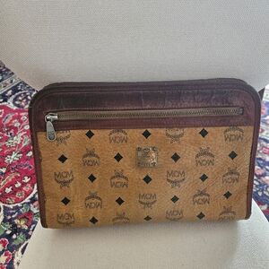 MCM Brown and Tan Pouch